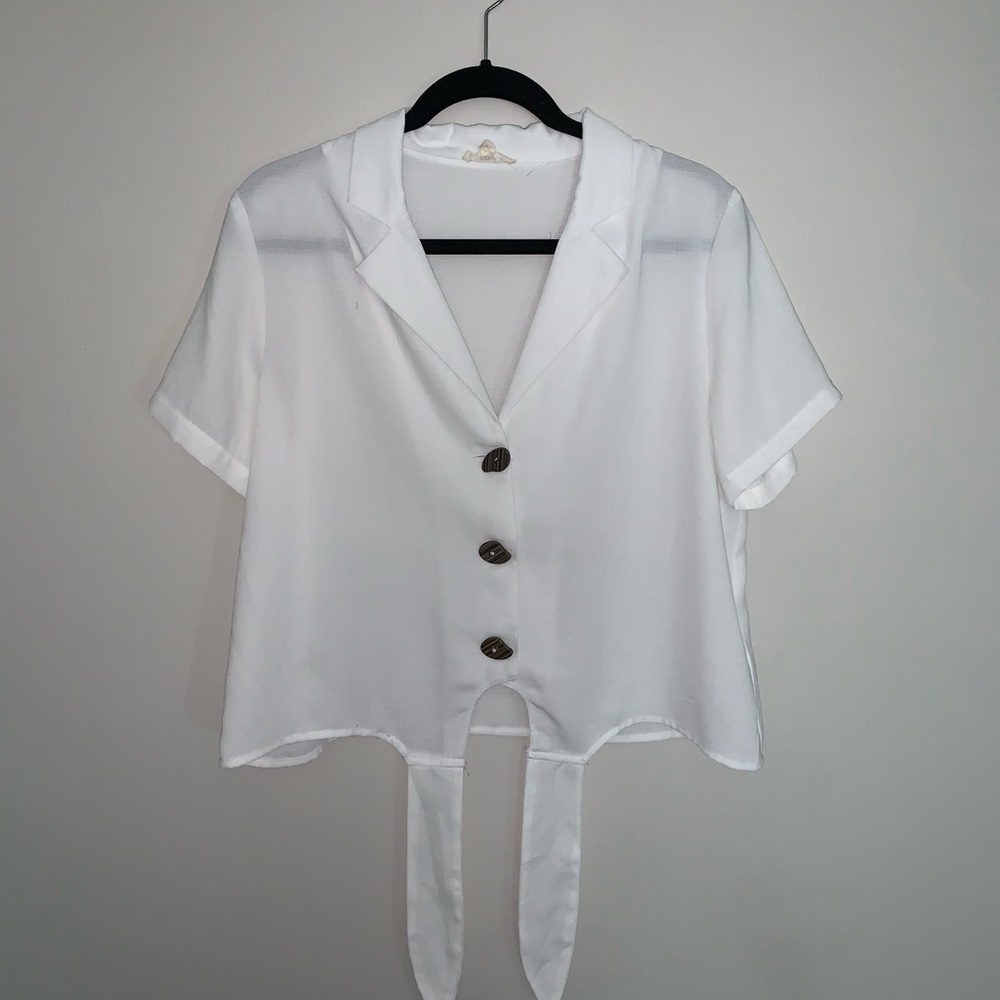 White Linen Top
